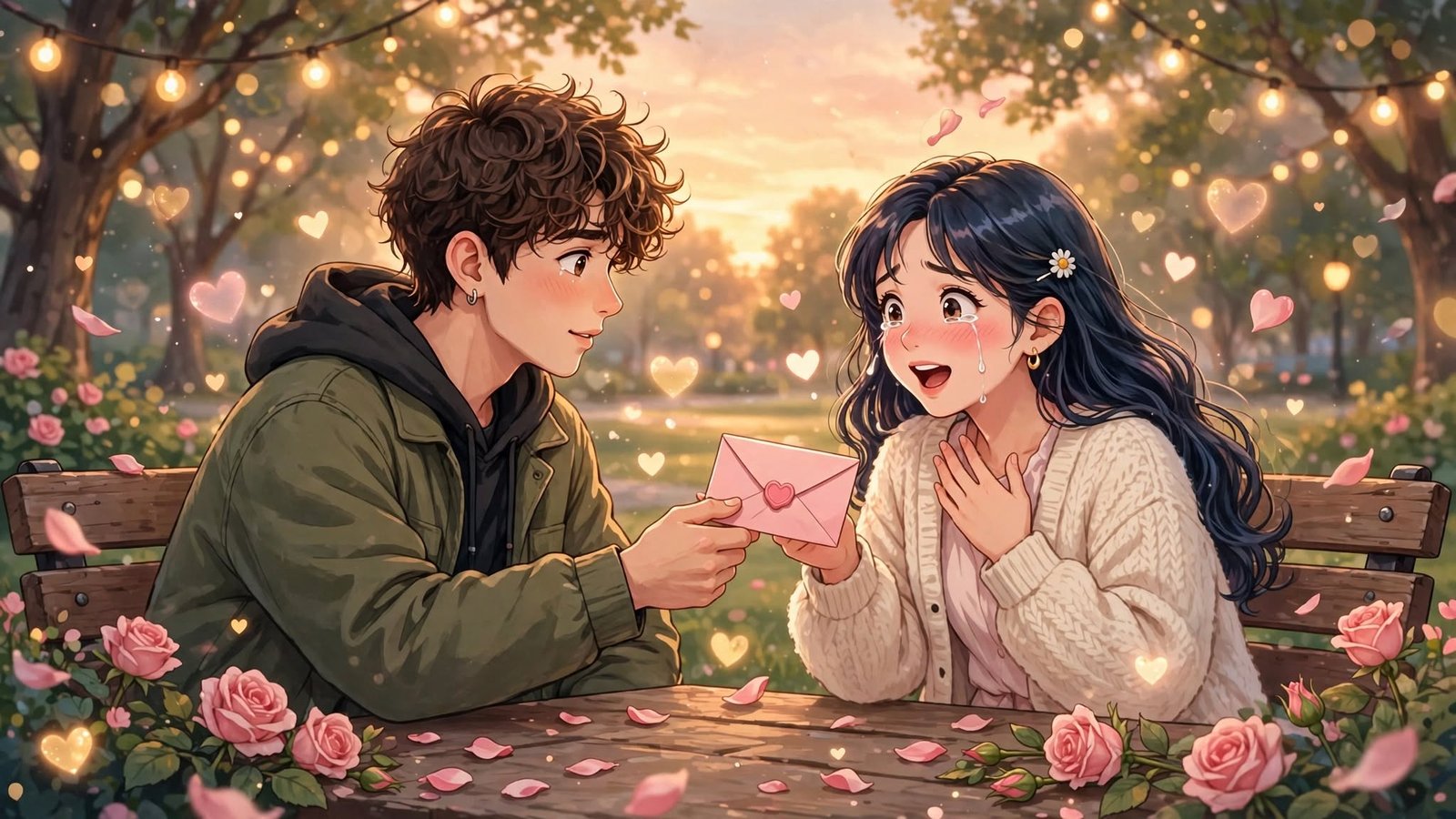 50 Confession Messages for Crush - Boy giving love letter confession to blushing girl in park - 19 Sep 2026 - Luvsita