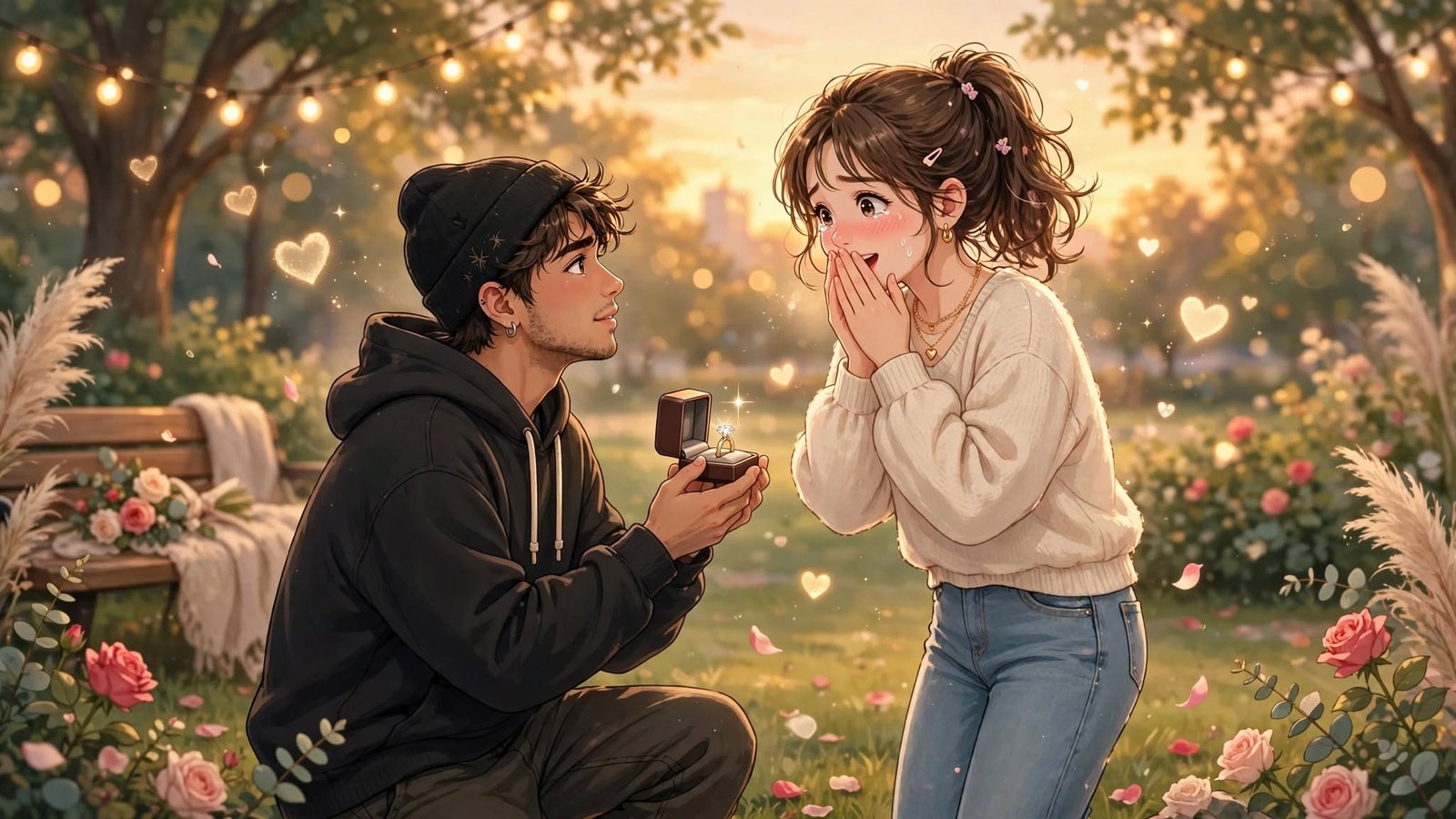 50 Propose Day Wishes for Jaan - Romantic boy proposing to girl in park with ring - 17 Sep 2026 - Luvsita